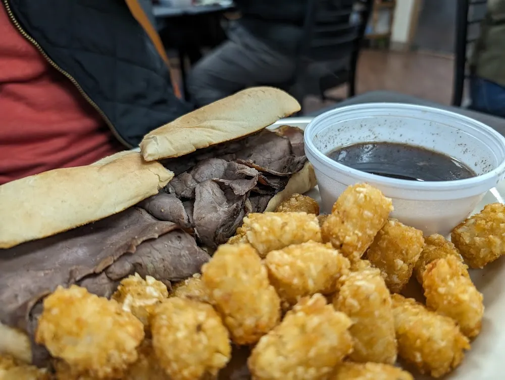 French Dip with Tator Tots